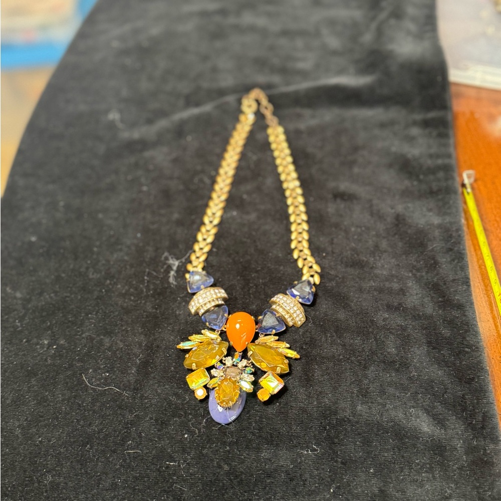 J. Crew Gold and Yellow Statement Necklace